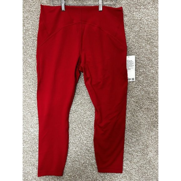 Lululemon Instill HR Tight 25” High Rise Dark Red DKRD Size 14 - Picture 1 of 7